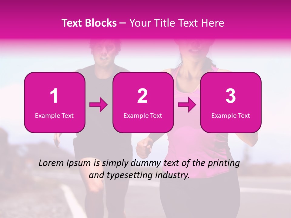 Running Woman Happy Race PowerPoint Template