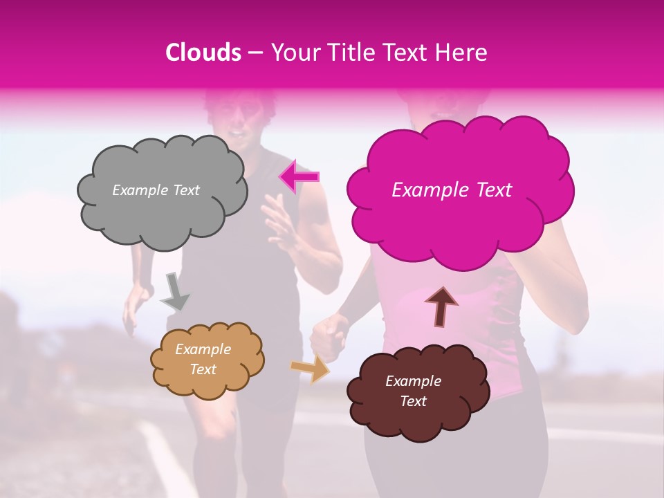 Running Woman Happy Race PowerPoint Template