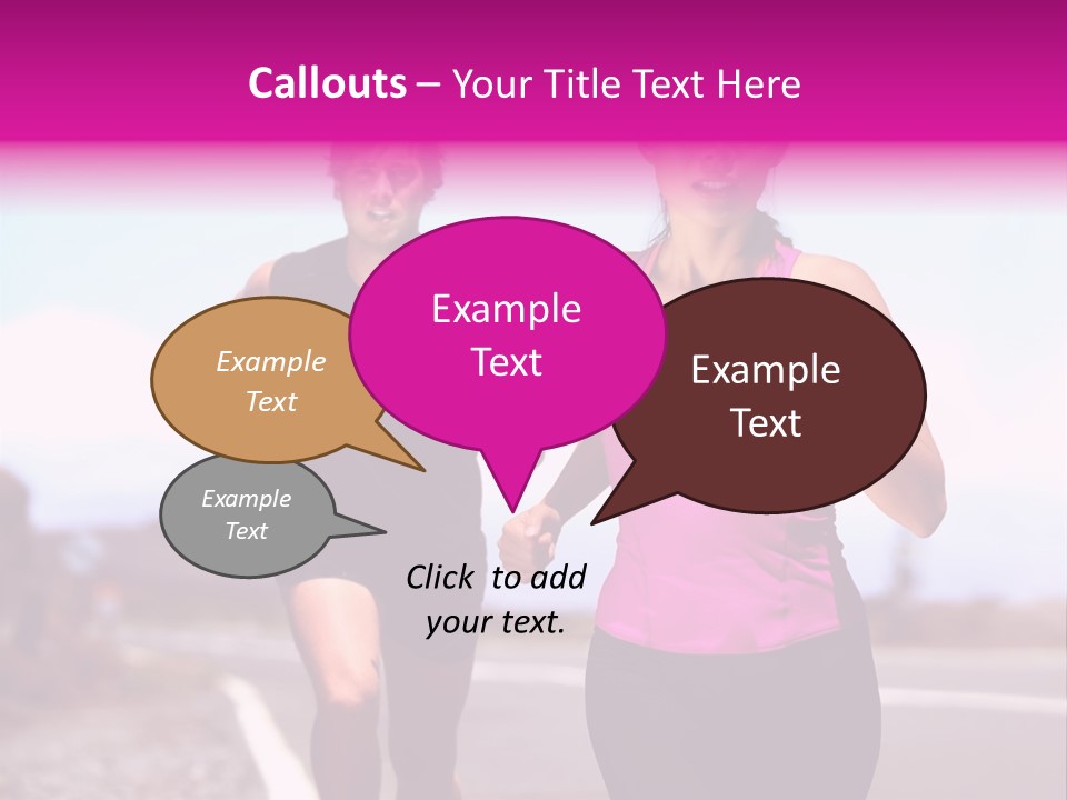 Running Woman Happy Race PowerPoint Template