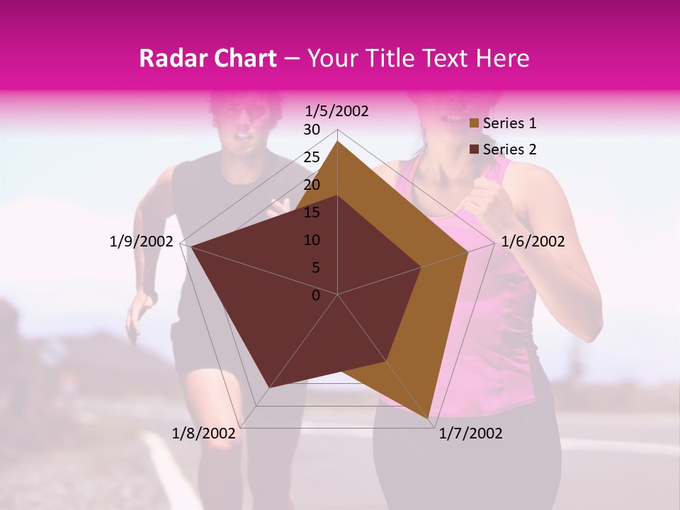 Running Woman Happy Race PowerPoint Template