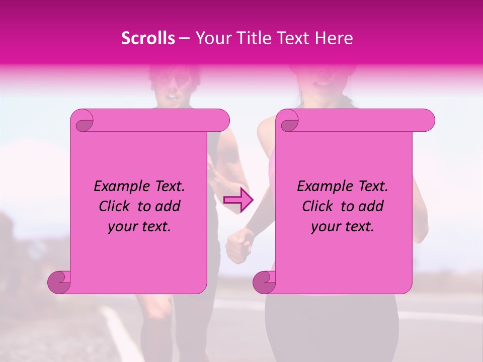 Running Woman Happy Race PowerPoint Template