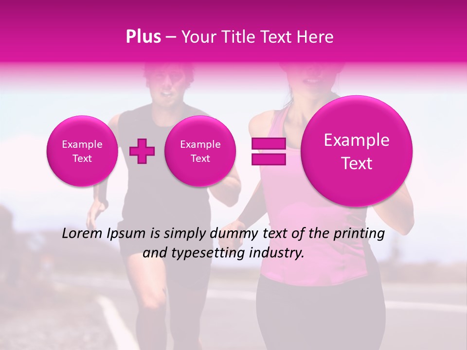 Running Woman Happy Race PowerPoint Template