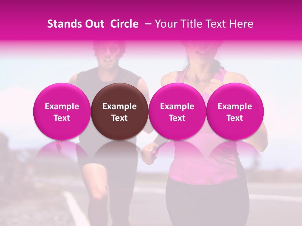 Running Woman Happy Race PowerPoint Template