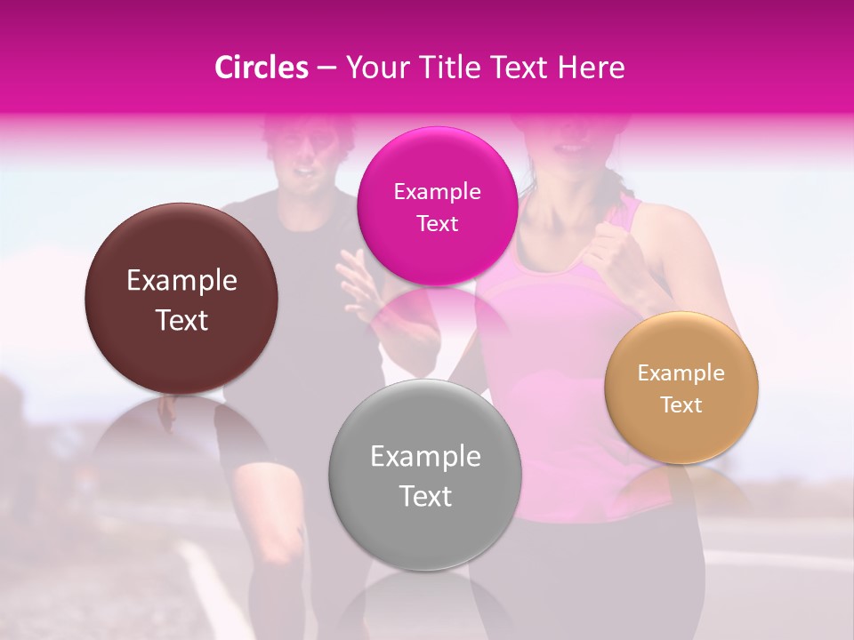 Running Woman Happy Race PowerPoint Template