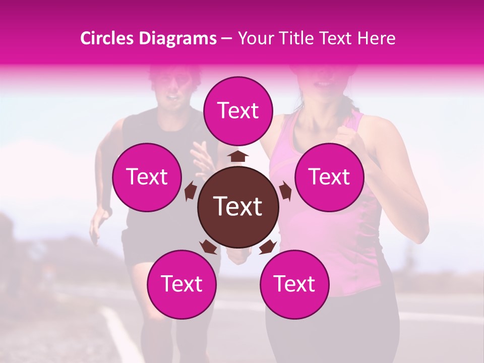 Running Woman Happy Race PowerPoint Template