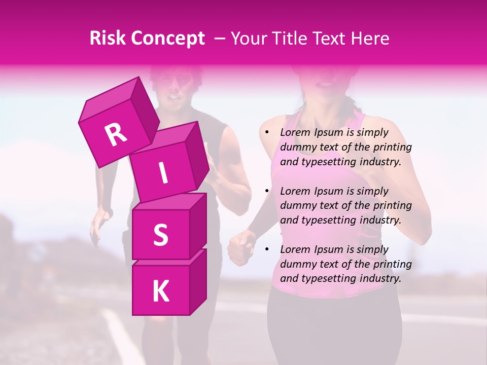 Running Woman Happy Race PowerPoint Template