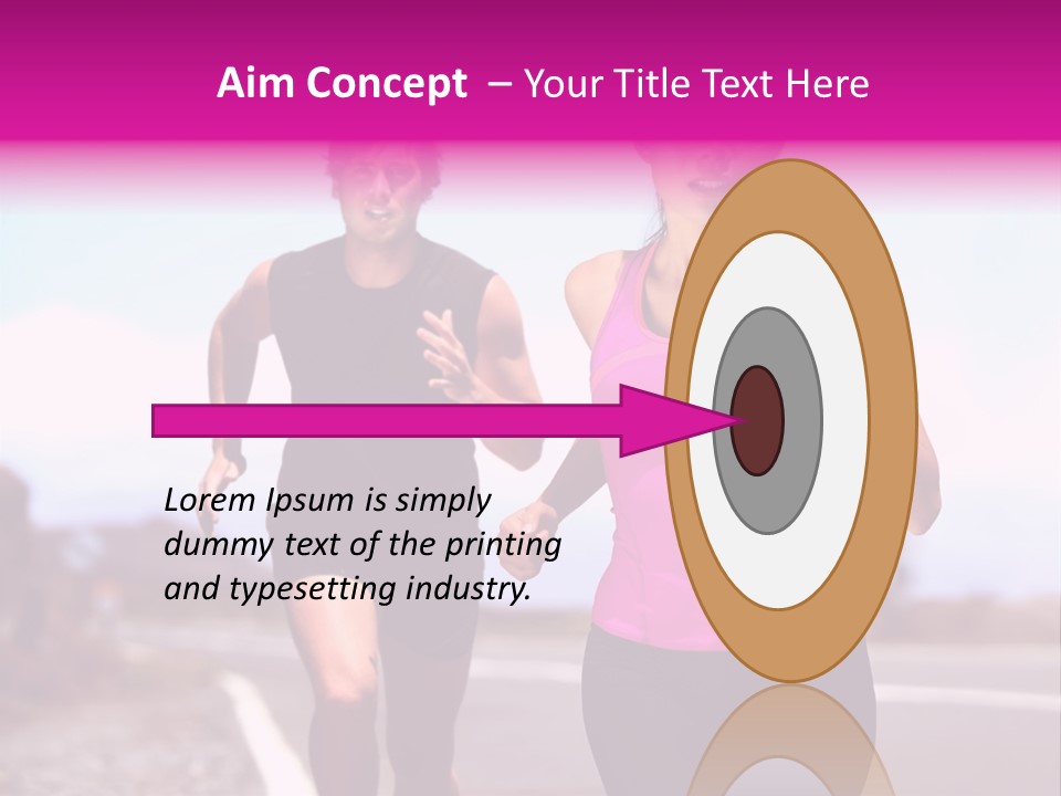 Running Woman Happy Race PowerPoint Template