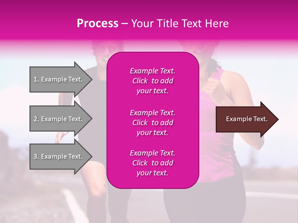 Running Woman Happy Race PowerPoint Template
