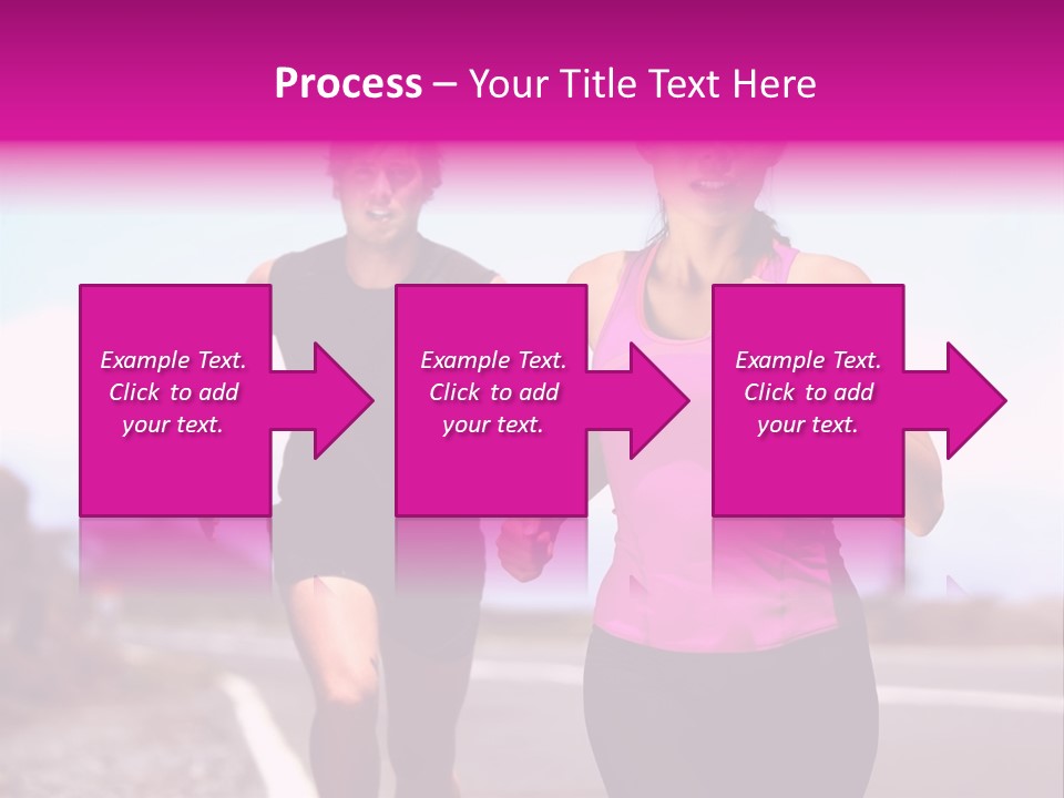 Running Woman Happy Race PowerPoint Template