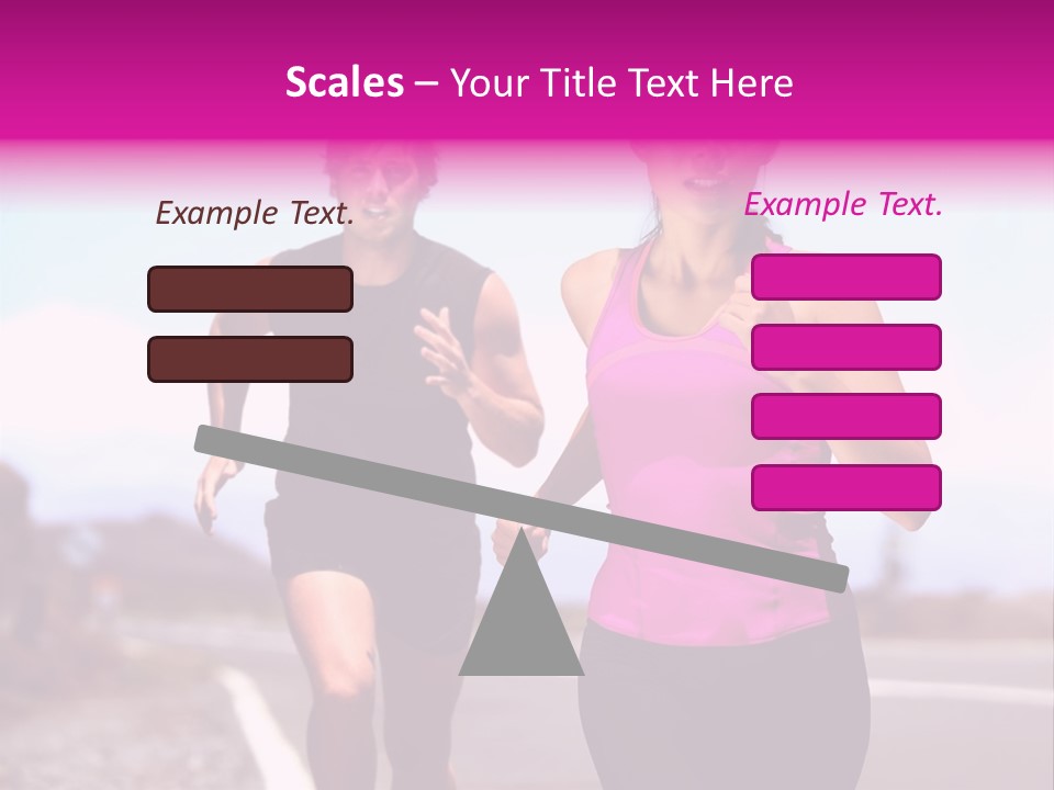 Running Woman Happy Race PowerPoint Template