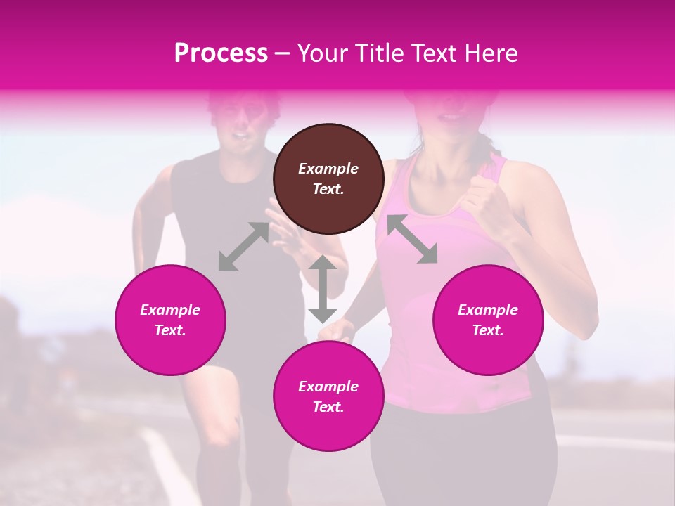 Running Woman Happy Race PowerPoint Template