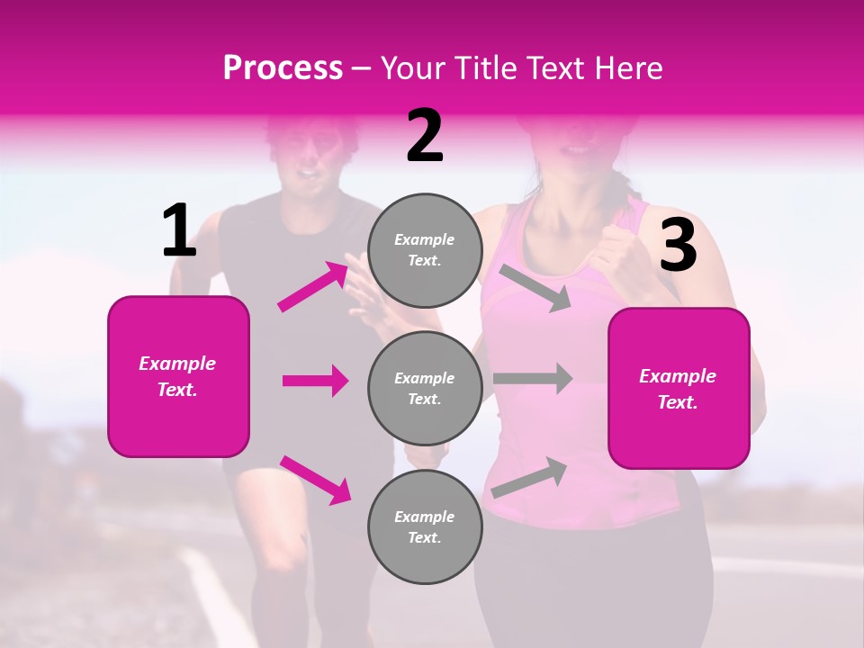Running Woman Happy Race PowerPoint Template