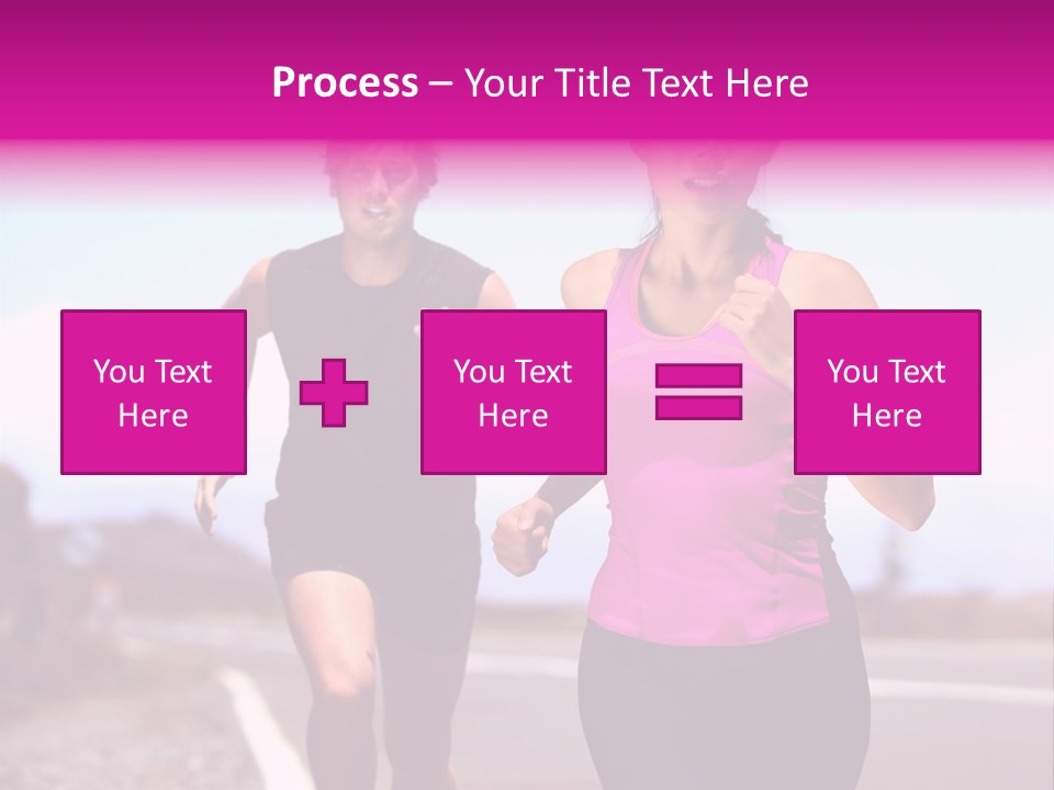 Running Woman Happy Race PowerPoint Template