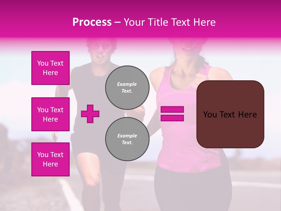 Running Woman Happy Race PowerPoint Template