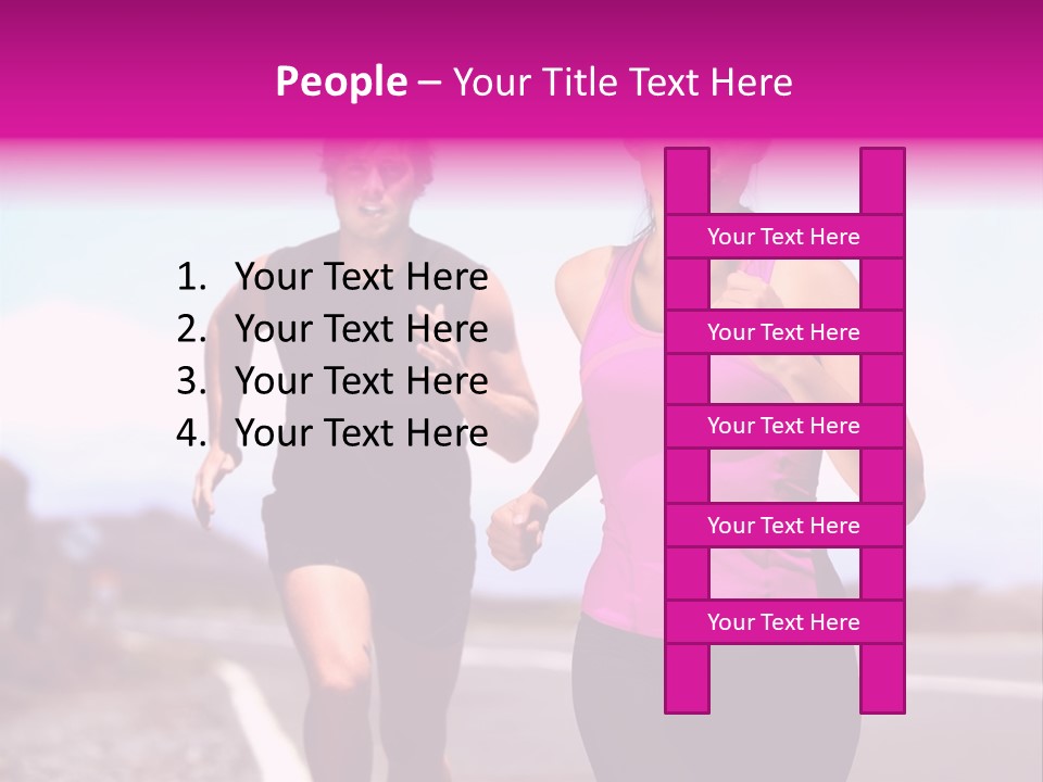 Running Woman Happy Race PowerPoint Template
