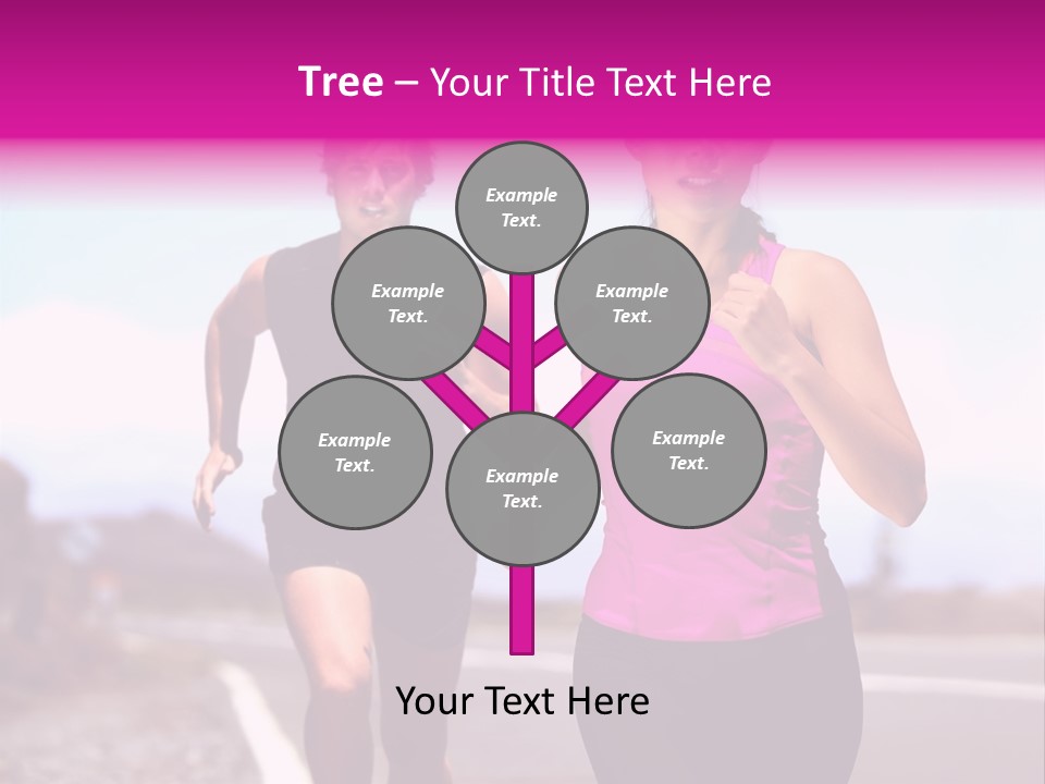 Running Woman Happy Race PowerPoint Template