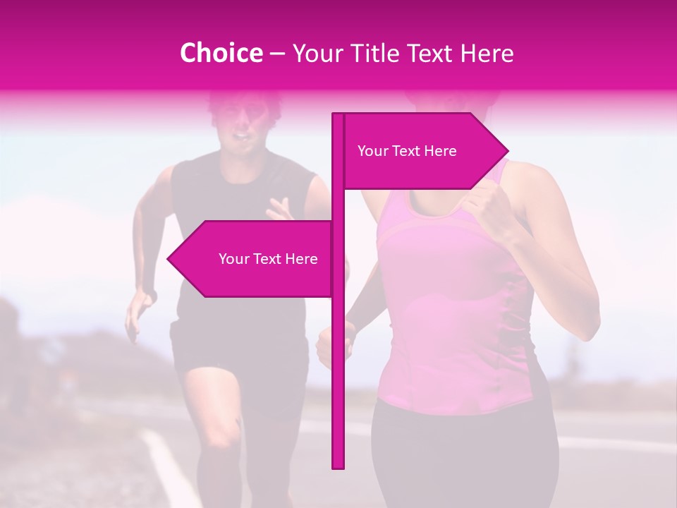 Running Woman Happy Race PowerPoint Template