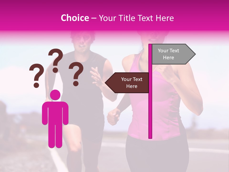 Running Woman Happy Race PowerPoint Template