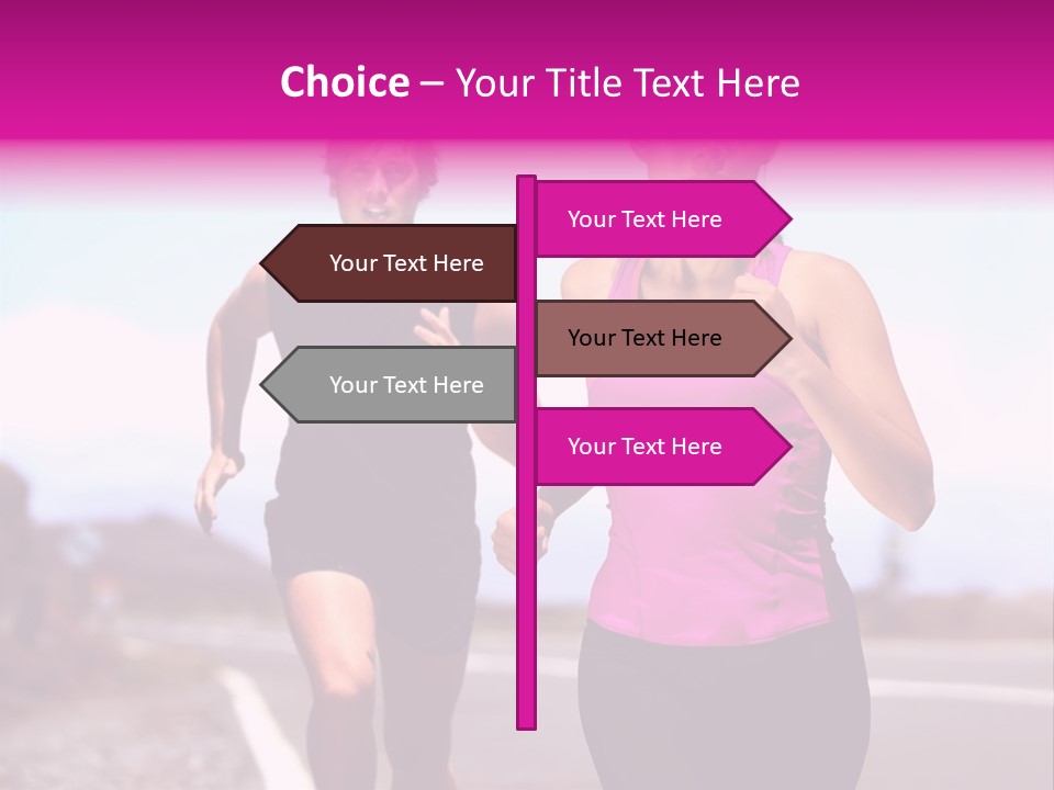 Running Woman Happy Race PowerPoint Template