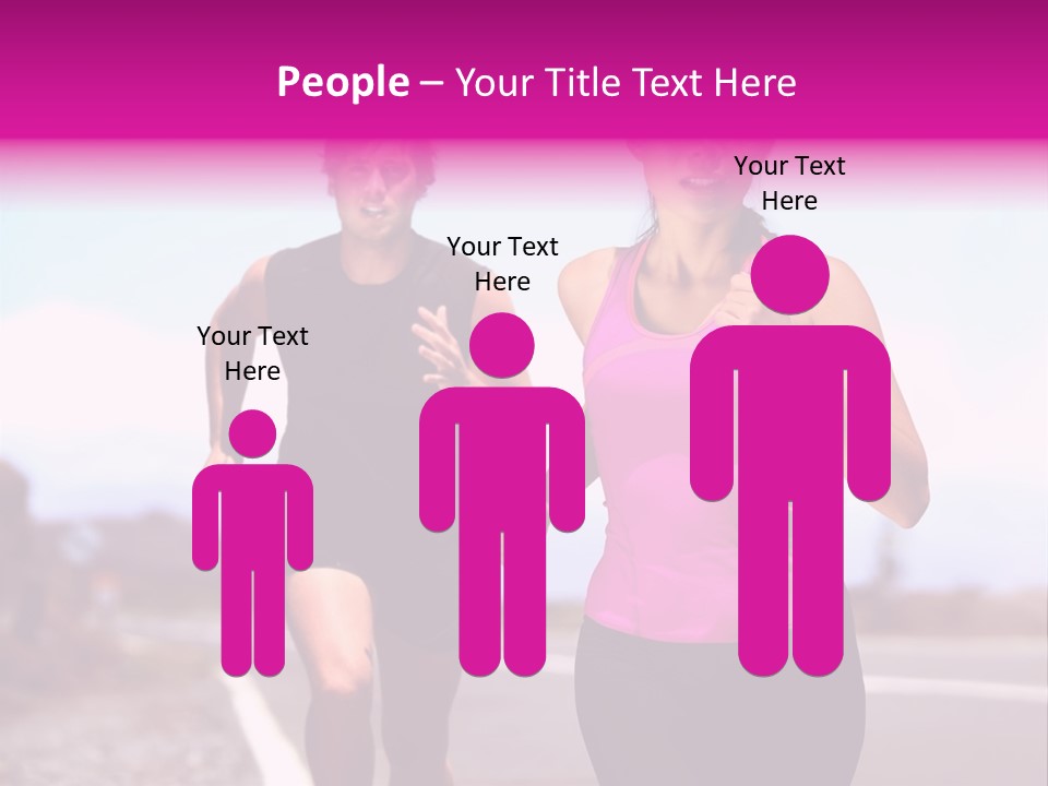 Running Woman Happy Race PowerPoint Template