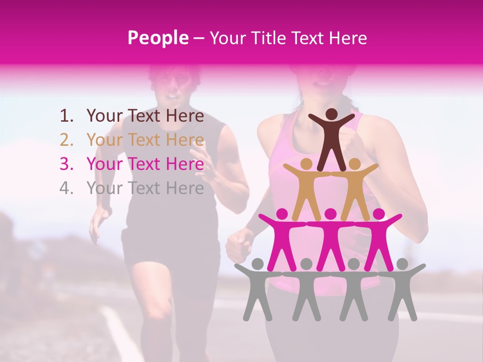 Running Woman Happy Race PowerPoint Template
