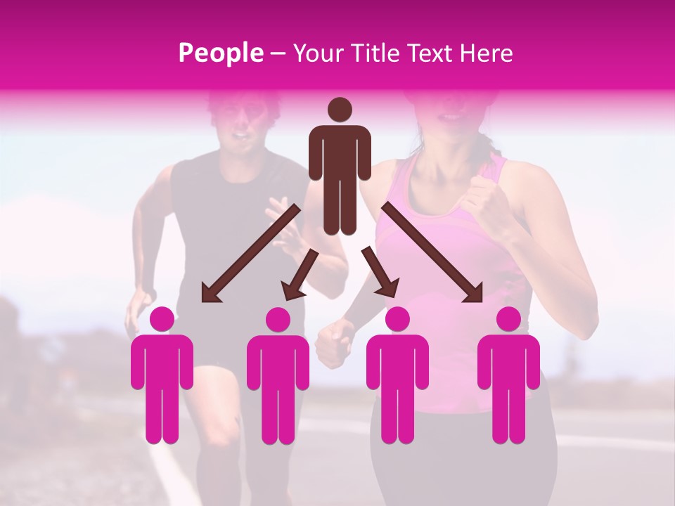 Running Woman Happy Race PowerPoint Template