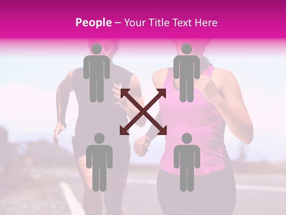 Running Woman Happy Race PowerPoint Template