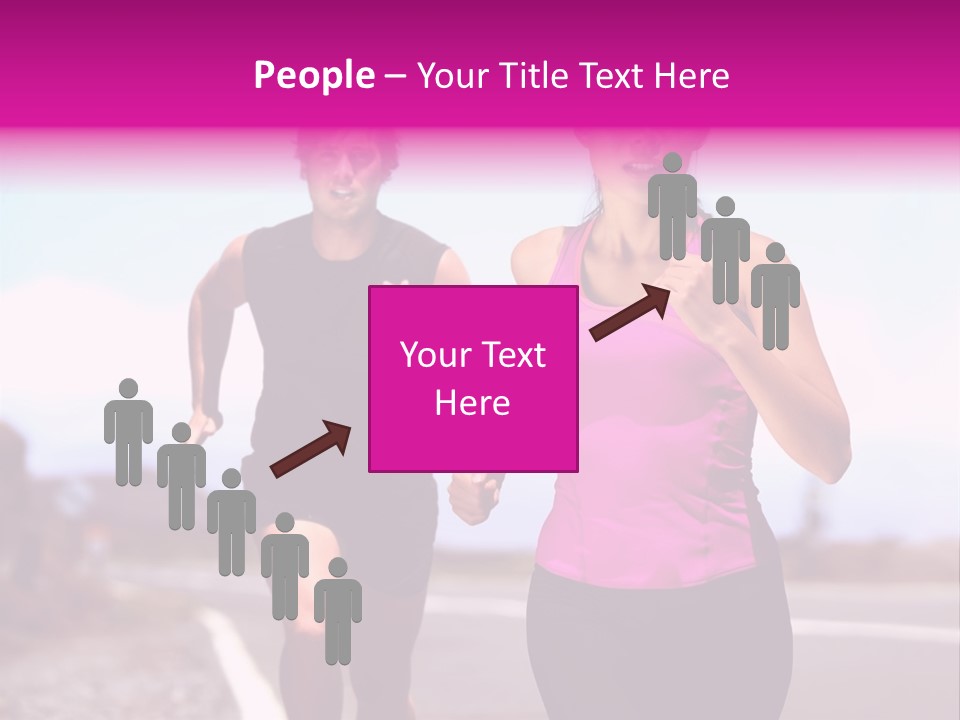 Running Woman Happy Race PowerPoint Template