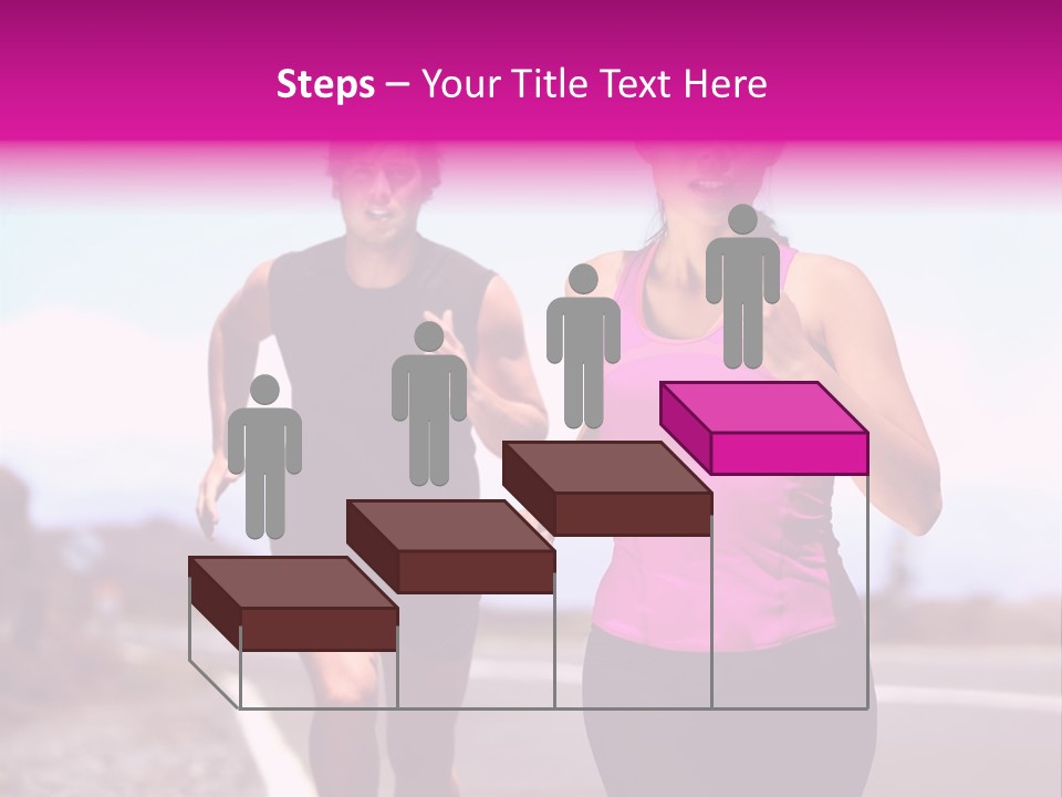 Running Woman Happy Race PowerPoint Template