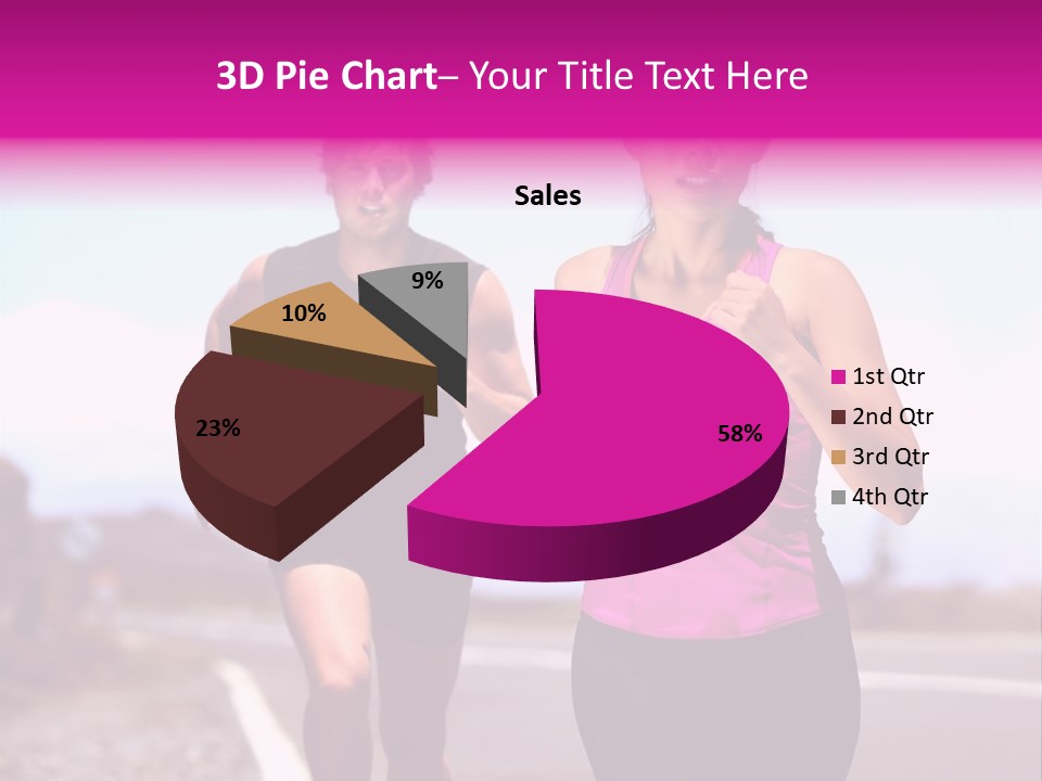 Running Woman Happy Race PowerPoint Template