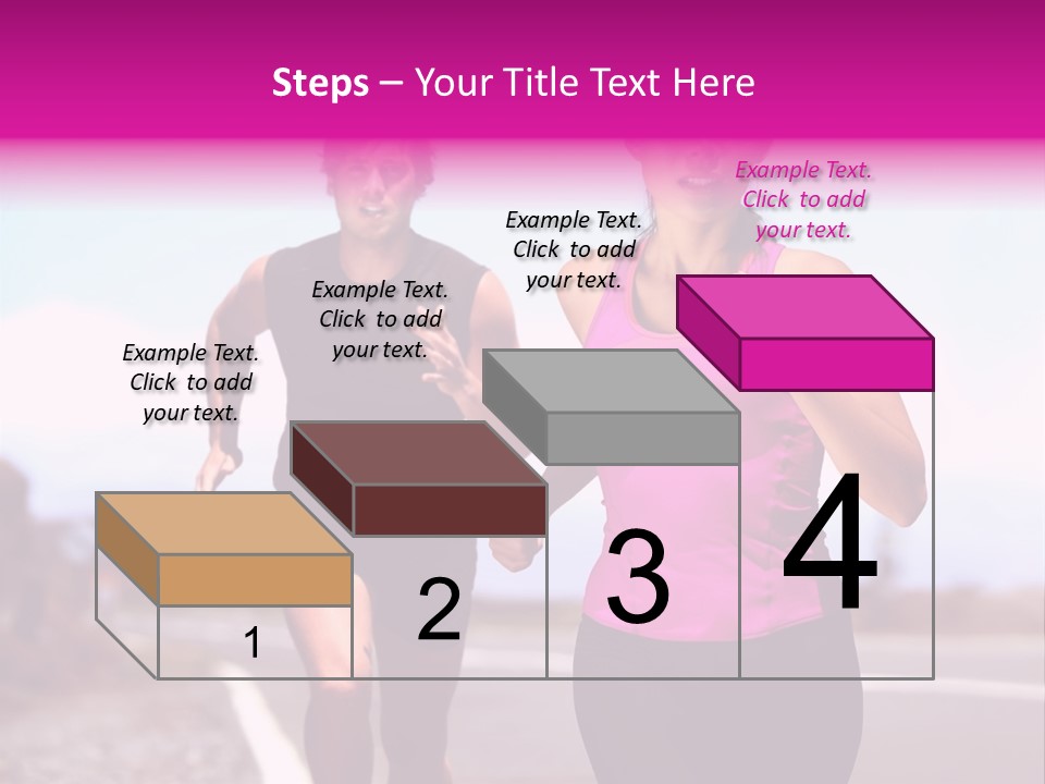 Running Woman Happy Race PowerPoint Template