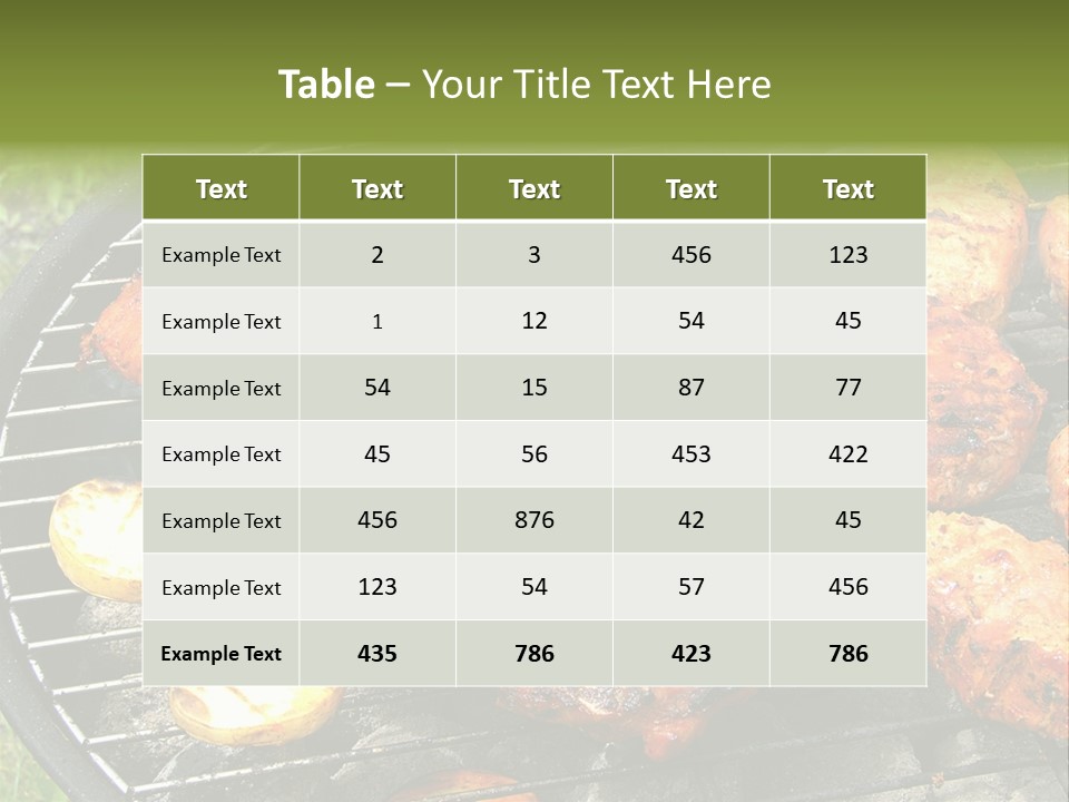 Outdoor Hungry Food PowerPoint Template