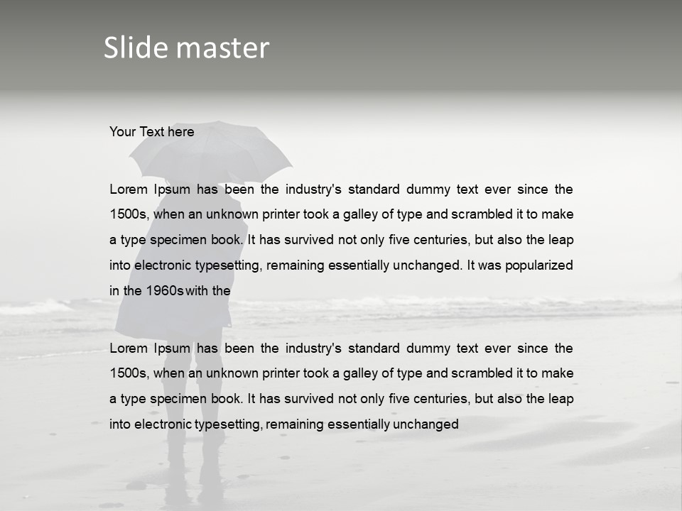 Portrait Coastline Travel PowerPoint Template