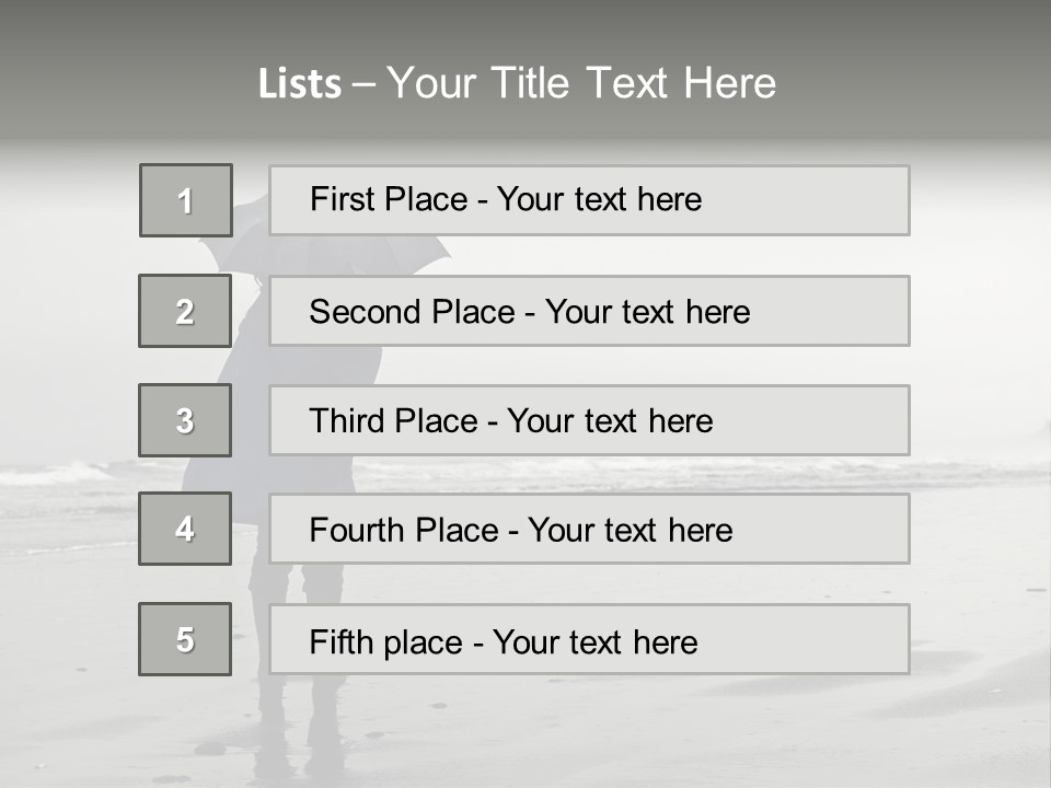 Portrait Coastline Travel PowerPoint Template