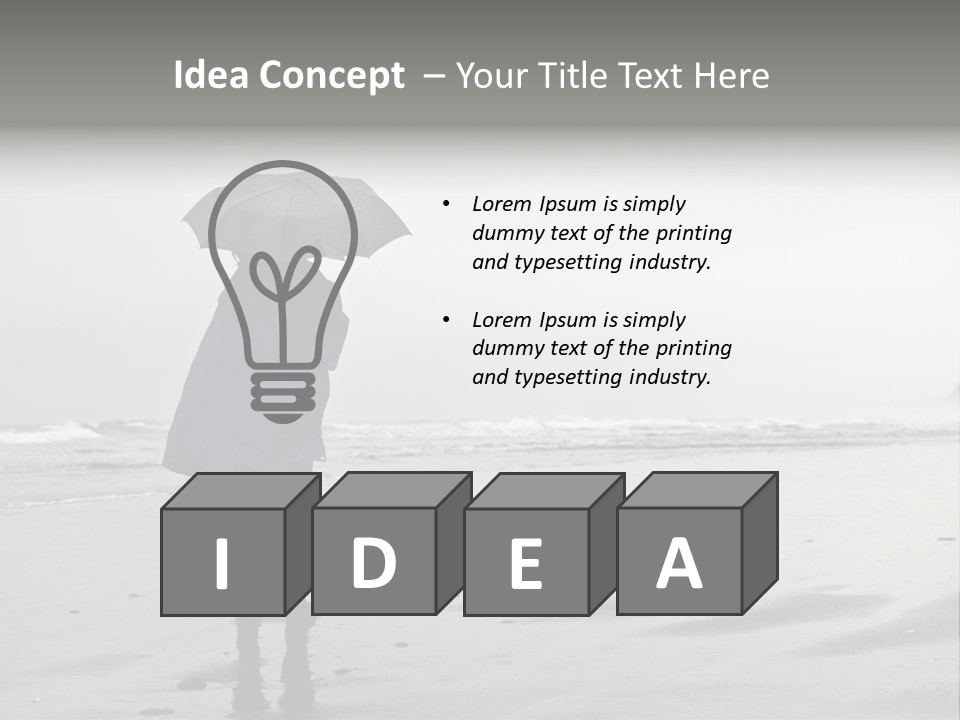 Portrait Coastline Travel PowerPoint Template