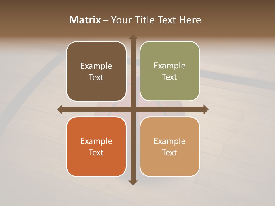 Above Dramatic Wooden Floor PowerPoint Template