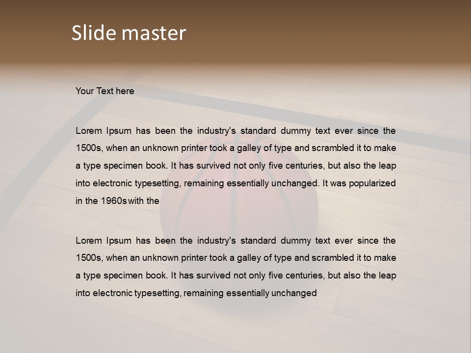 Above Dramatic Wooden Floor PowerPoint Template