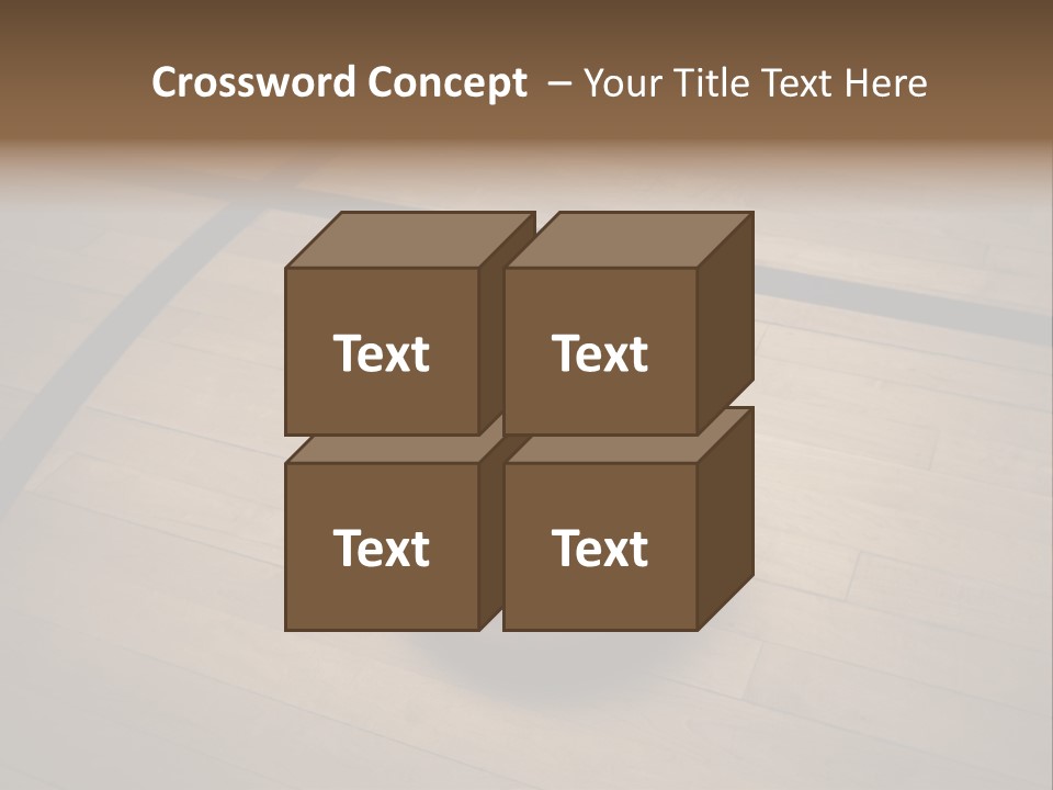 Above Dramatic Wooden Floor PowerPoint Template