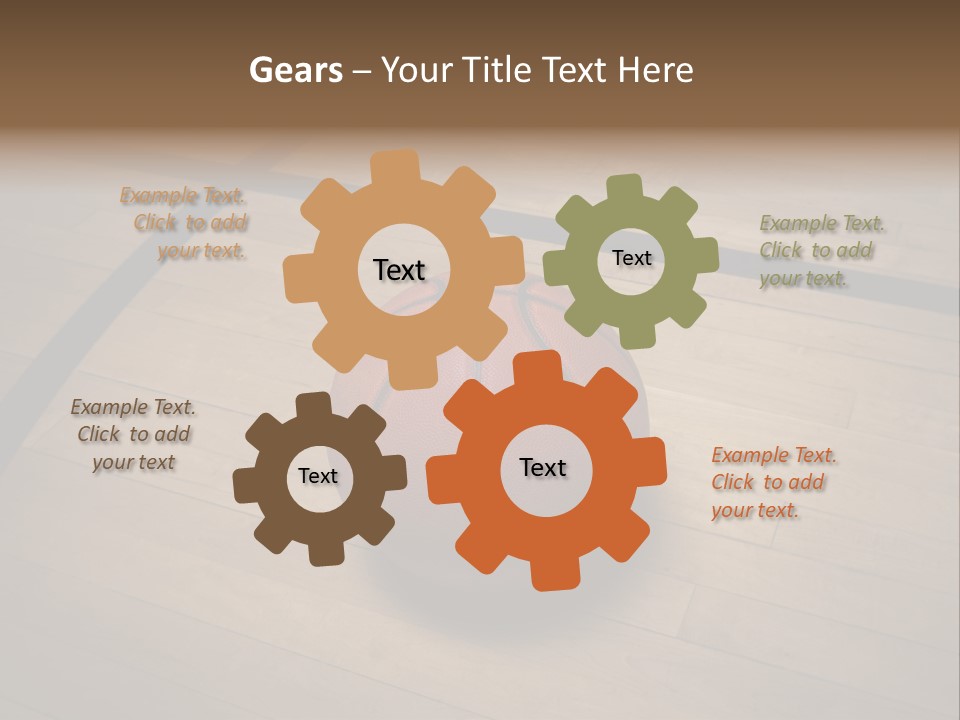 Above Dramatic Wooden Floor PowerPoint Template