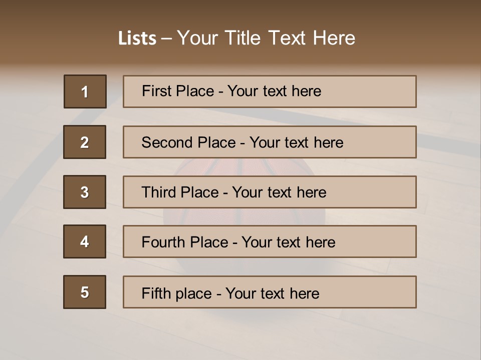 Above Dramatic Wooden Floor PowerPoint Template