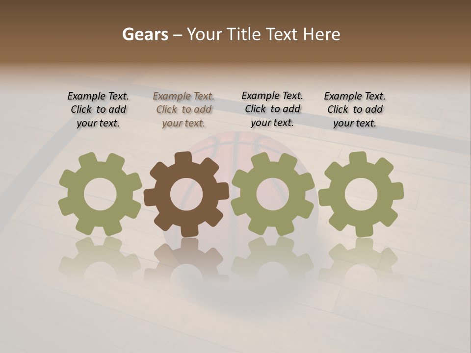 Above Dramatic Wooden Floor PowerPoint Template