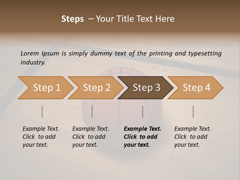 Above Dramatic Wooden Floor PowerPoint Template