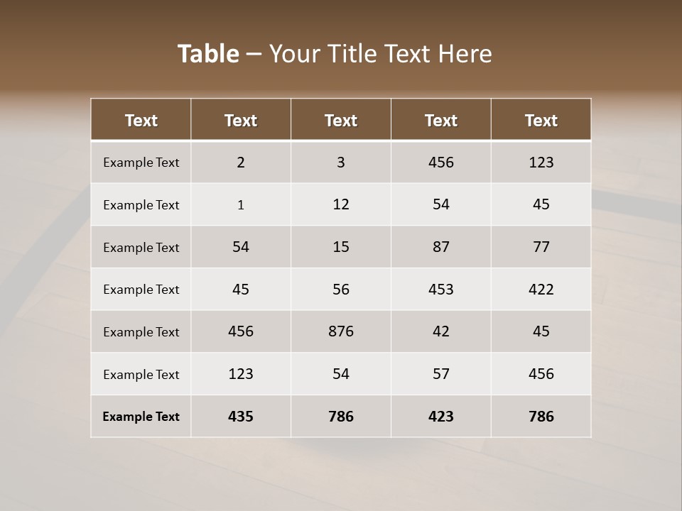 Above Dramatic Wooden Floor PowerPoint Template