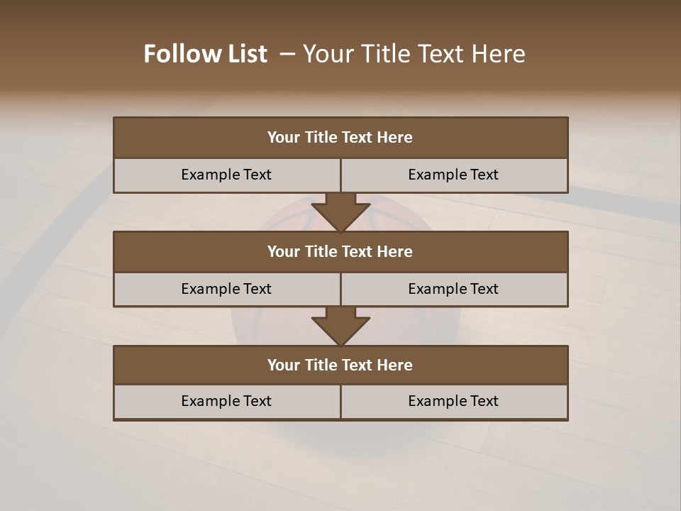 Above Dramatic Wooden Floor PowerPoint Template