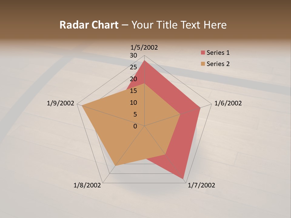 Above Dramatic Wooden Floor PowerPoint Template