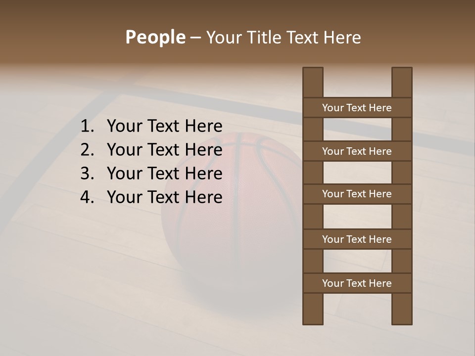 Above Dramatic Wooden Floor PowerPoint Template