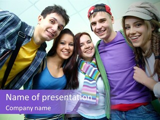 Class Casual Portrait PowerPoint Template