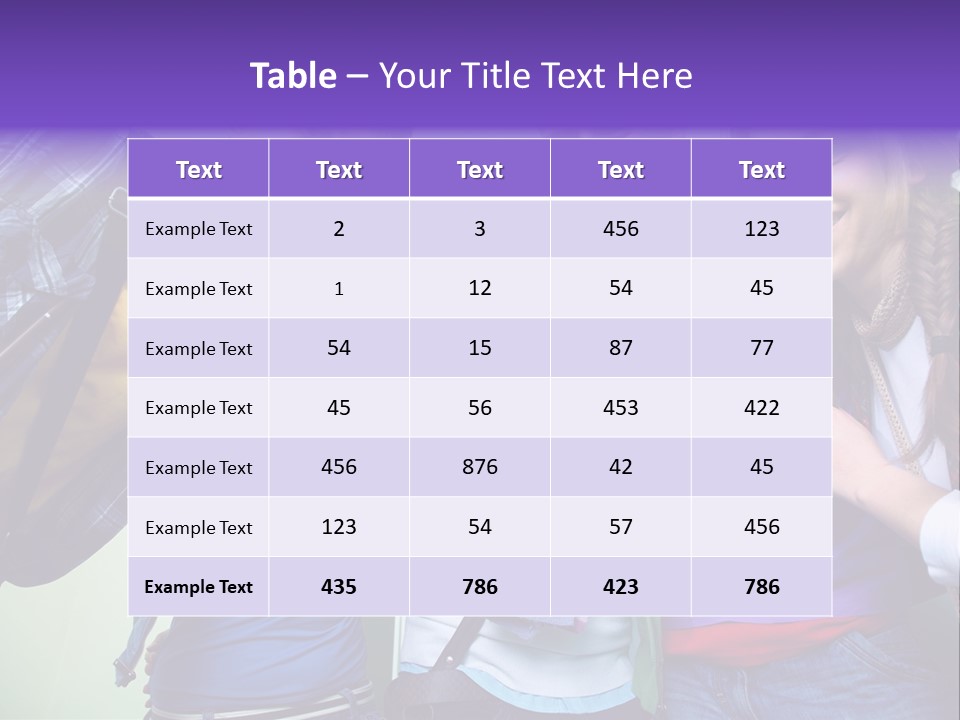 Class Casual Portrait PowerPoint Template