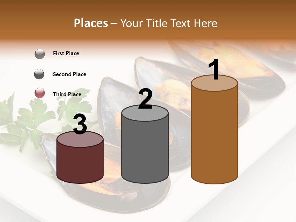 Cooked Mussels Shellfish Food PowerPoint Template