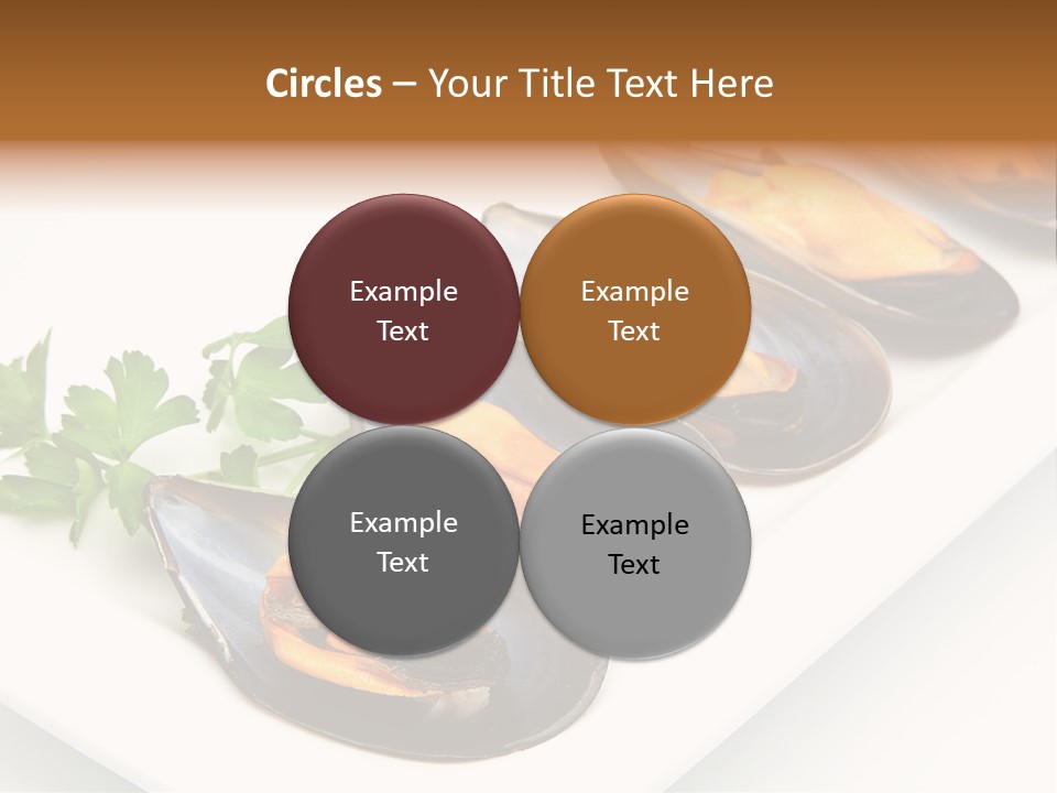 Cooked Mussels Shellfish Food PowerPoint Template